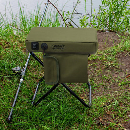 MYDAYS OUTDOOR 38x33x5cm Heated Seat Cushion Outdoor Heating Pad (Without Battery)