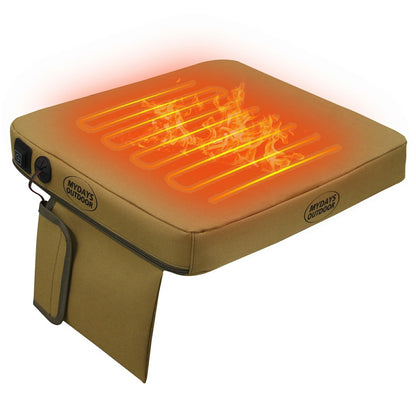 MYDAYS OUTDOOR 38x33x5cm Heated Seat Cushion Outdoor Heating Pad (Without Battery)