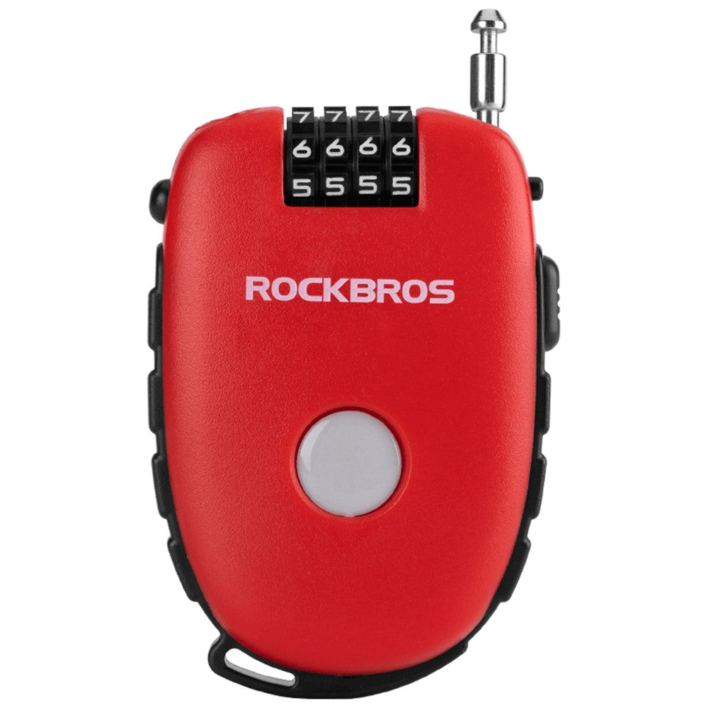 ROCKBROS 32420981001 Telescopic Chain Bicycle Code Lock Anti-theft Steel Wire Bike Lock Helmet Backpack Password Lock