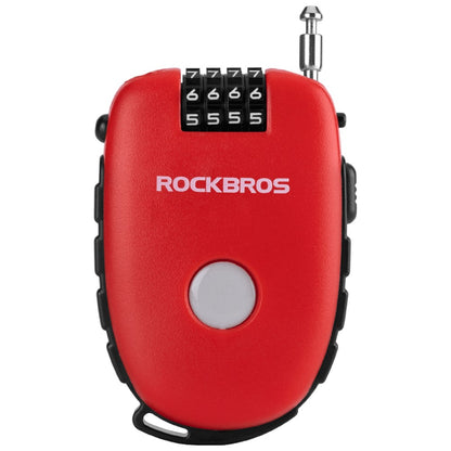 ROCKBROS 32420981001 Telescopic Chain Bicycle Code Lock Anti-theft Steel Wire Bike Lock Helmet Backpack Password Lock