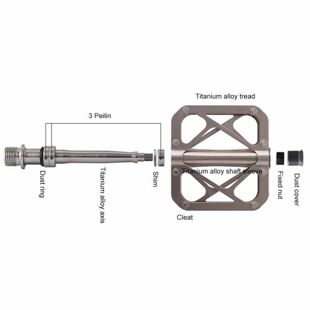 GUB GC090 1 Pair MTB Road Bicycle Anti-Slip Pedals Titanium Alloy Bike Cycling Pedals