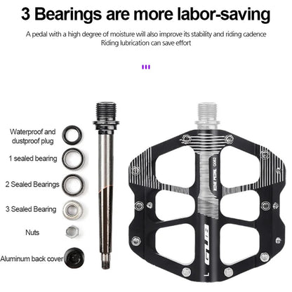 GUB G082 1 Pair Bicycle Pedals MTB Bike Cycling Accessories 3-Bearing Aluminum Alloy Pedals