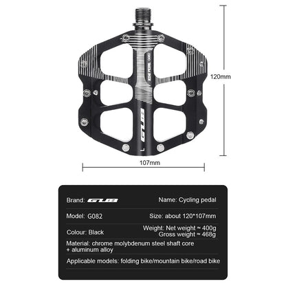 GUB G082 1 Pair Bicycle Pedals MTB Bike Cycling Accessories 3-Bearing Aluminum Alloy Pedals