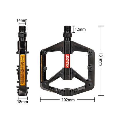 ZTTO B572 Hollow MTB Bicycle Pedal Aluminum Alloy Double DU Bearings Bike Pedals