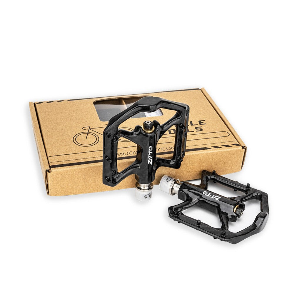 ZTTO R251C 1 Pair MTB Road Bicycle Pedals Ultra-Light Carbon Fiber Bike Cycling 3 Bearings Pedals