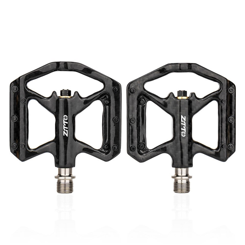 ZTTO R251C 1 Pair MTB Road Bicycle Pedals Ultra-Light Carbon Fiber Bike Cycling 3 Bearings Pedals