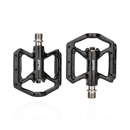 ZTTO R251C 1 Pair MTB Road Bicycle Pedals Ultra-Light Carbon Fiber Bike Cycling 3 Bearings Pedals