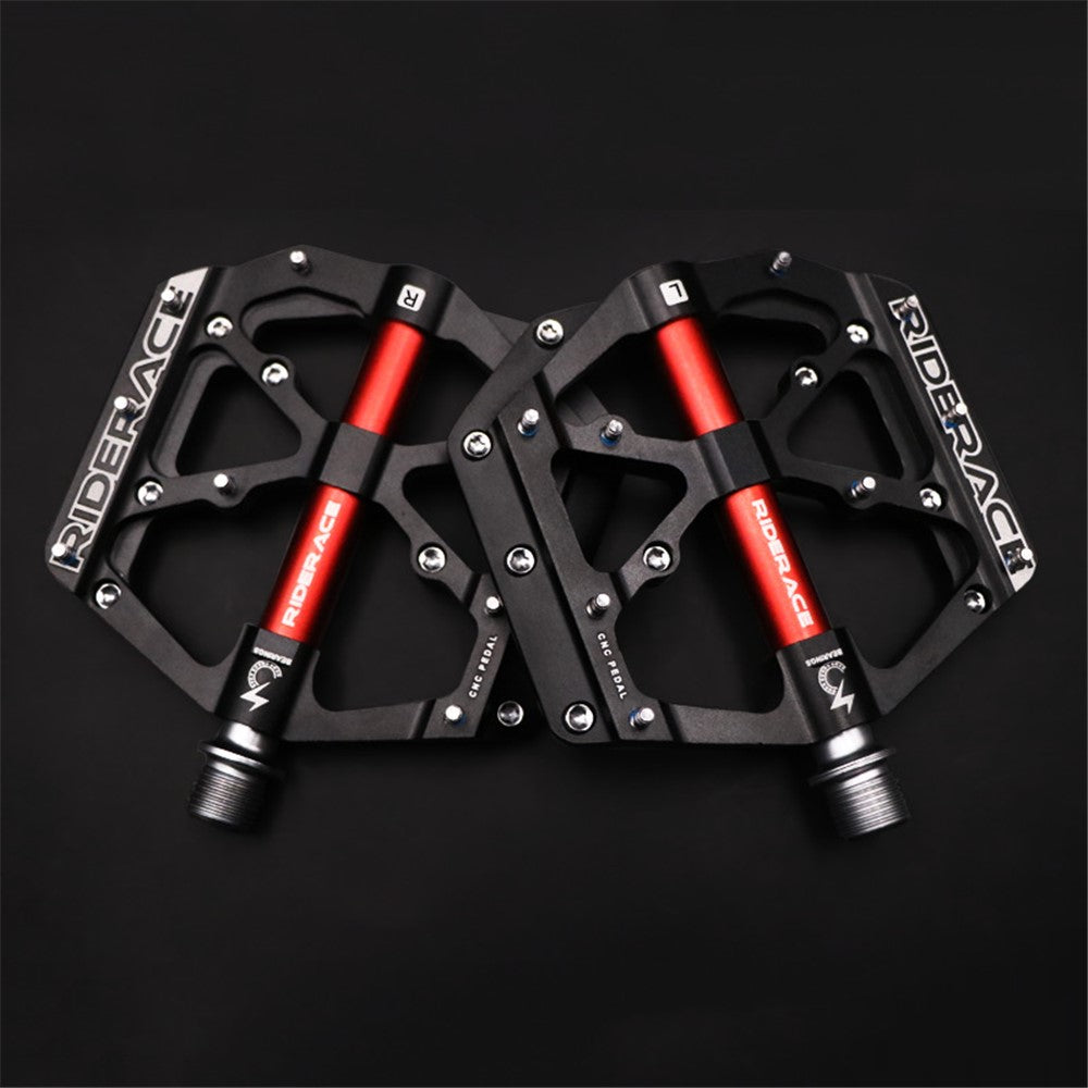 RIDERACE RN1527 Mountain Bike Pedals Aluminum Alloy Non-Slip 3-Bearing Pedals