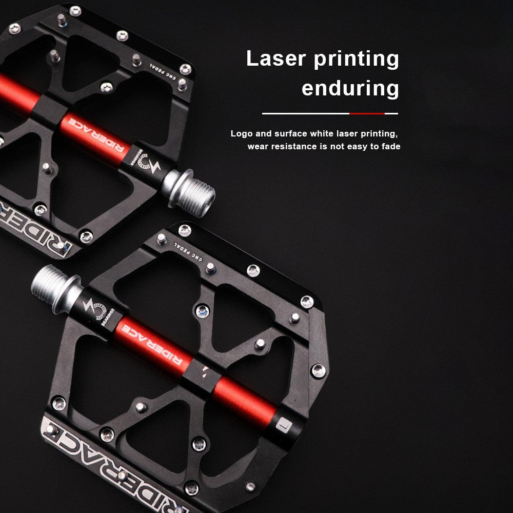 RIDERACE RN1527 Mountain Bike Pedals Aluminum Alloy Non-Slip 3-Bearing Pedals