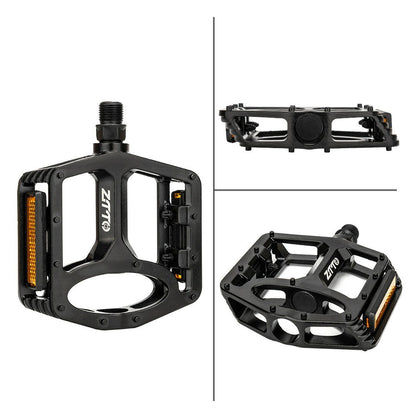 ZTTO B829 1 Pair MTB Bicycle Reflective Pedals Aluminum Alloy Bike Cycling Anti-Skid Hollow Pedals