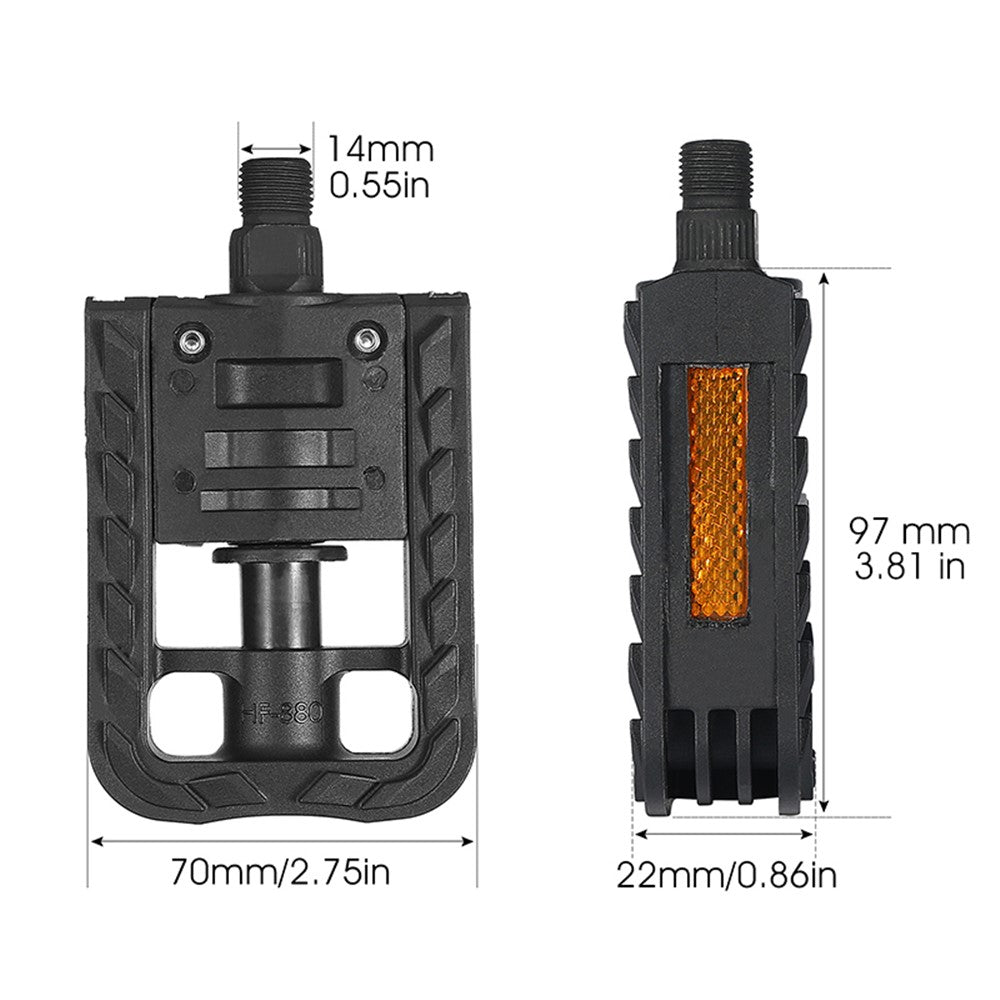 1 Pair YP0802082 Foldable Bicycle Pedals MTB Road Mountain Bike Non-slip Pedal Cycling Parts