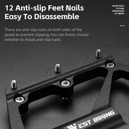 WEST BIKING 1 Pair Lightweight 3-Bearing Aluminum Alloy Bicycle Pedals for Mountain and Road Bikes