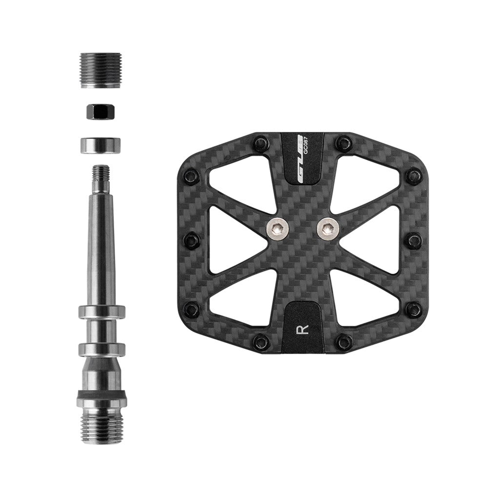 GUB GC086 1 Pair Carbon Fiber Pedals Triple Sealed Bearings Bicycle Pedals for Mountain Bike Road Bike