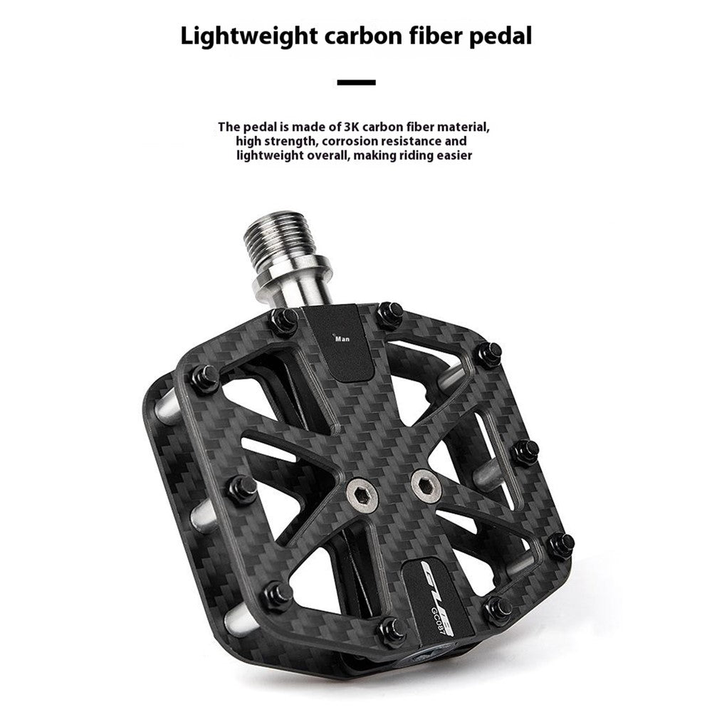 GUB GC086 1 Pair Carbon Fiber Pedals Triple Sealed Bearings Bicycle Pedals for Mountain Bike Road Bike