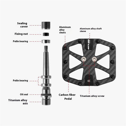 GUB GC086 1 Pair Carbon Fiber Pedals Triple Sealed Bearings Bicycle Pedals for Mountain Bike Road Bike