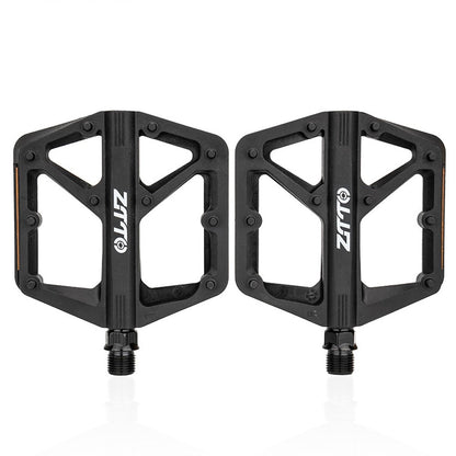 ZTTO C579A 1 Pair Mountain Bike Pedals Nylon Fiber Wide Platform Anti Slip Double DU Bearing Cycling Pedals