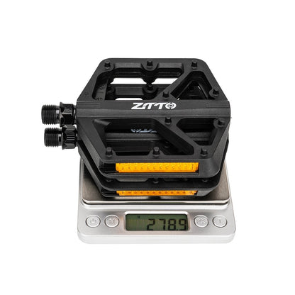 ZTTO C579A 1 Pair Mountain Bike Pedals Nylon Fiber Wide Platform Anti Slip Double DU Bearing Cycling Pedals