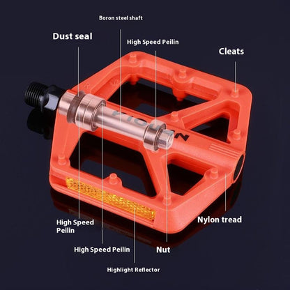 YIQUAN 10EE0052 1 Pair Mountain Bike Nylon Pedals Road MTB Bike MTB Anti Slip Bearing Cycling Foot Pedal