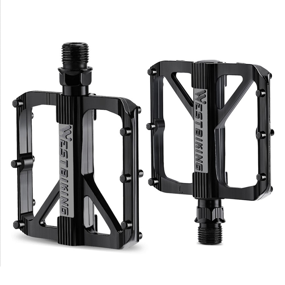 WEST BIKING YP0802126 1 Pair Bike Pedals Triple Bearing Aluminum Alloy MTB Bicycle Foot Pedals