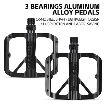 WEST BIKING YP0802126 1 Pair Bike Pedals Triple Bearing Aluminum Alloy MTB Bicycle Foot Pedals