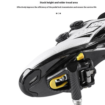 ESLNF 10EE0031 Mountain Road Bike Pedals Self Locking Carbon Fiber Texture Aluminum Alloy Pedals