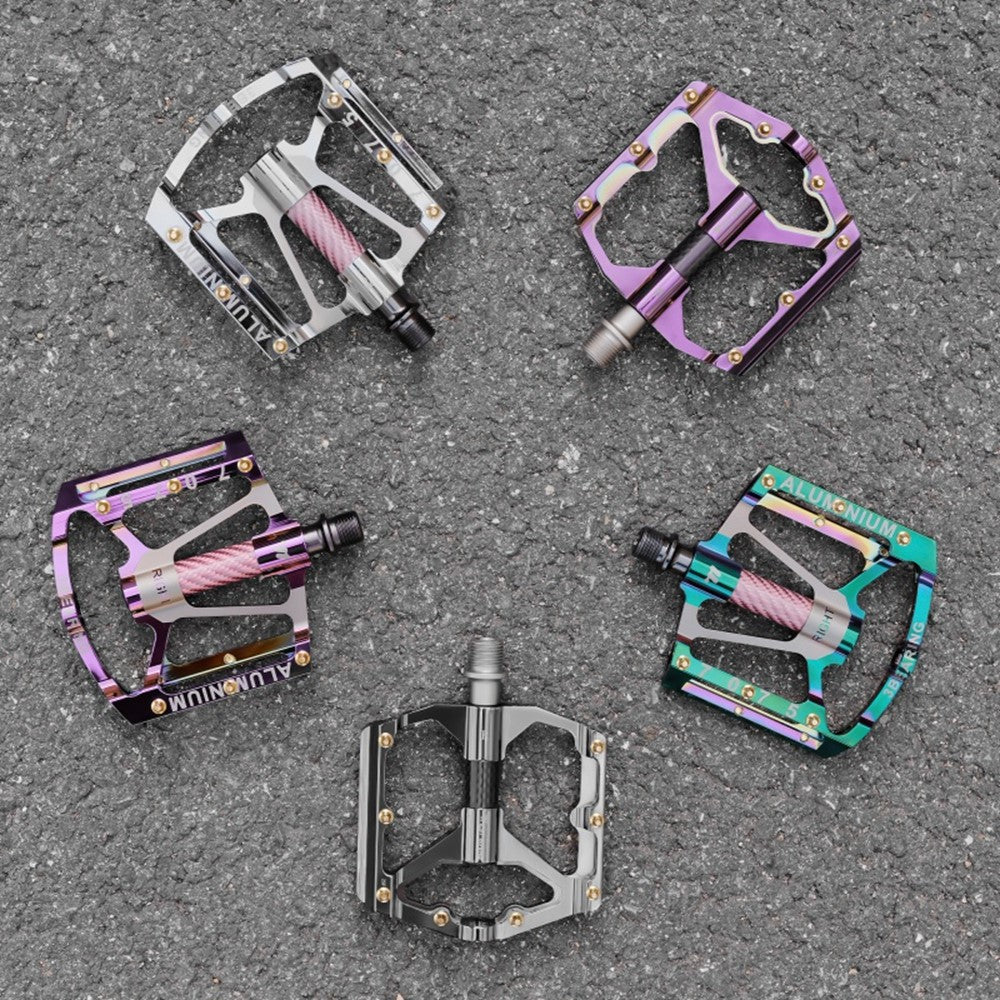 WEST BIKING 1 Pair Mountain Road Bike Aluminum Alloy Pedals Triple Bearing Electroplated Cycling Pedal