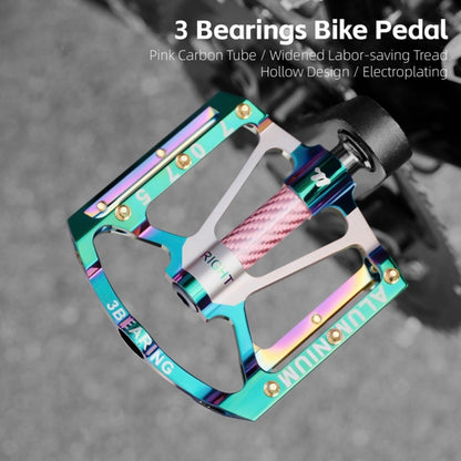 WEST BIKING 1 Pair Mountain Road Bike Aluminum Alloy Pedals Triple Bearing Electroplated Cycling Pedal