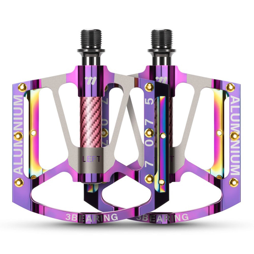 WEST BIKING 1 Pair Mountain Road Bike Aluminum Alloy Pedals Triple Bearing Electroplated Cycling Pedal