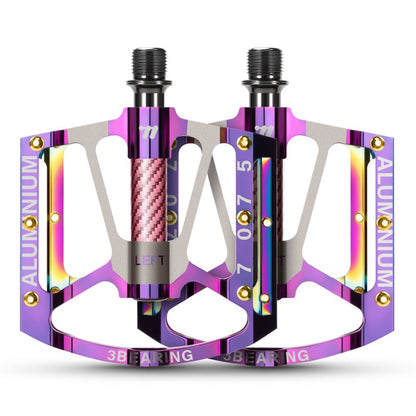 WEST BIKING 1 Pair Mountain Road Bike Aluminum Alloy Pedals Triple Bearing Electroplated Cycling Pedal