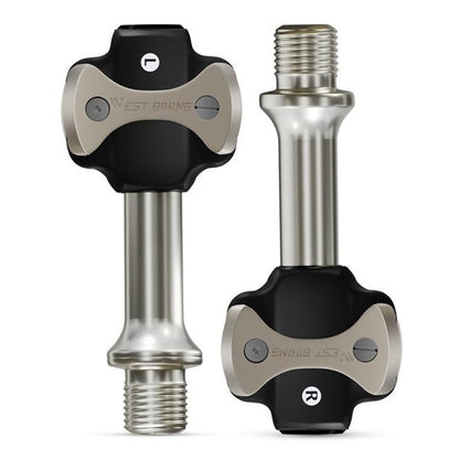 WEST BIKING YP0802142 1 Pair Road Bike Self Locking Pedals Dual Sided Lightweight Cycling Locking Pedals
