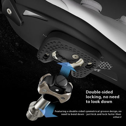WEST BIKING YP0802142 1 Pair Road Bike Self Locking Pedals Dual Sided Lightweight Cycling Locking Pedals