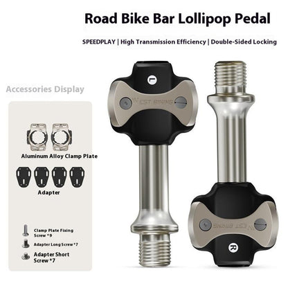 WEST BIKING YP0802142 1 Pair Road Bike Self Locking Pedals Dual Sided Lightweight Cycling Locking Pedals