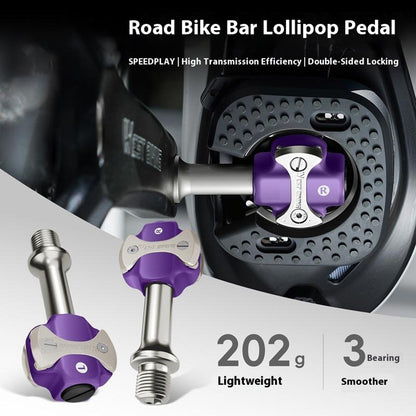 WEST BIKING YP0802142 1 Pair Road Bike Self Locking Pedals Dual Sided Lightweight Cycling Locking Pedals