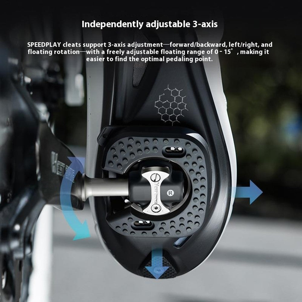 WEST BIKING YP0802142 1 Pair Road Bike Self Locking Pedals Dual Sided Lightweight Cycling Locking Pedals