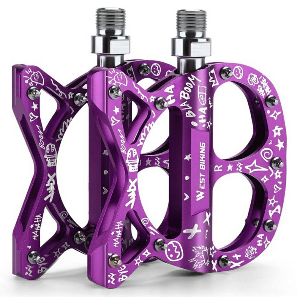 WEST BIKING YP0802137 Aluminum Alloy Bicycle Pedals Triple Sealed Bearings Anti Slip Bike Pedals