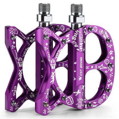 WEST BIKING YP0802137 Aluminum Alloy Bicycle Pedals Triple Sealed Bearings Anti Slip Bike Pedals