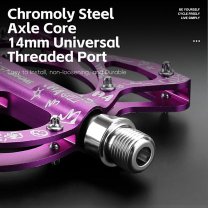 WEST BIKING YP0802137 Aluminum Alloy Bicycle Pedals Triple Sealed Bearings Anti Slip Bike Pedals