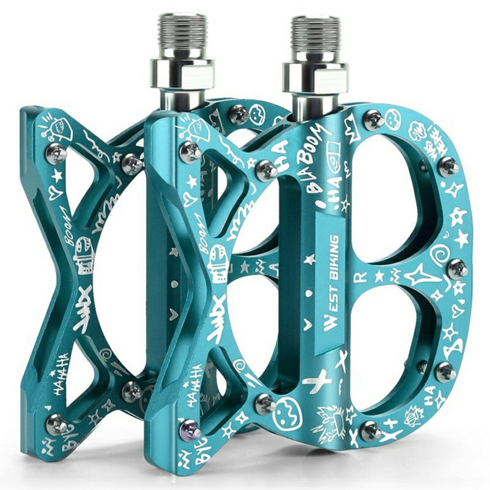 WEST BIKING YP0802137 Aluminum Alloy Bicycle Pedals Triple Sealed Bearings Anti Slip Bike Pedals