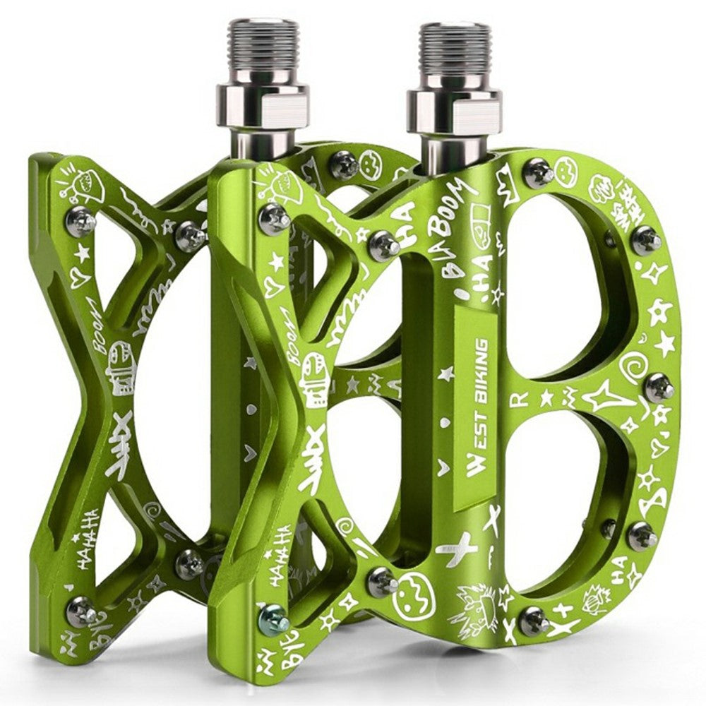 WEST BIKING YP0802137 Aluminum Alloy Bicycle Pedals Triple Sealed Bearings Anti Slip Bike Pedals