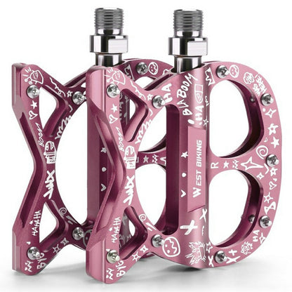 WEST BIKING YP0802137 Aluminum Alloy Bicycle Pedals Triple Sealed Bearings Anti Slip Bike Pedals
