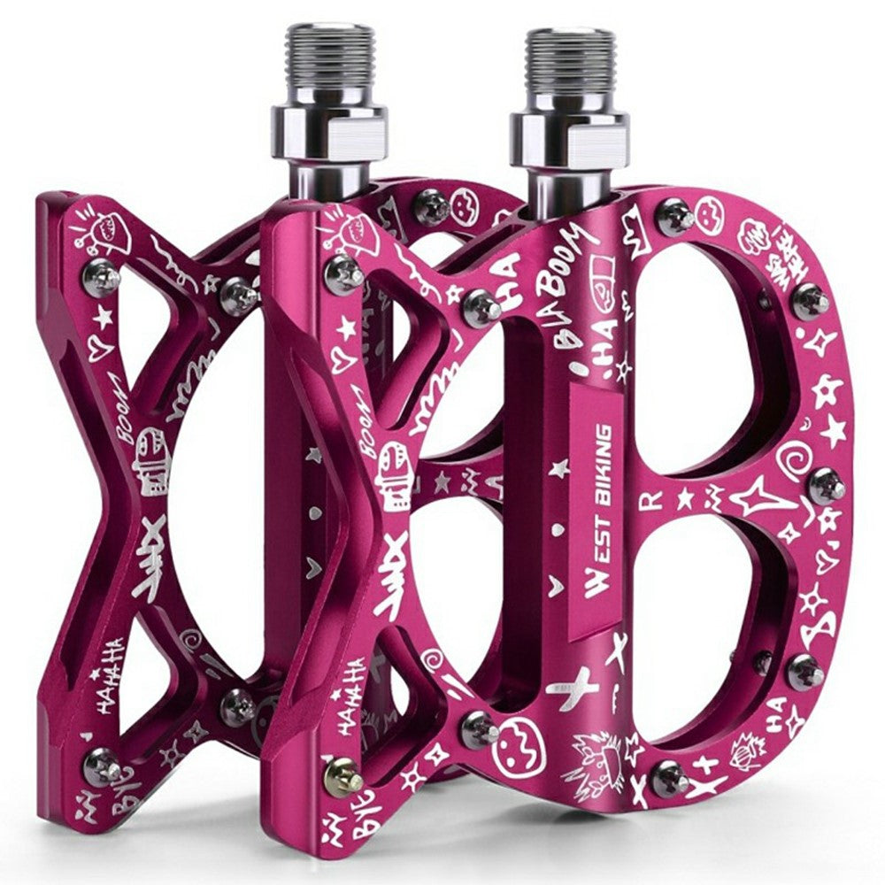 WEST BIKING YP0802137 Aluminum Alloy Bicycle Pedals Triple Sealed Bearings Anti Slip Bike Pedals
