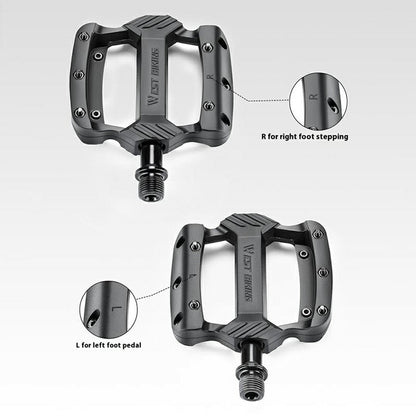 WEST BIKING YP0802143 Bike Pedals Triple Bearing Anti Slip Bicycle Pedals Cycling Accessories