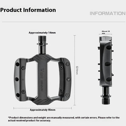 WEST BIKING YP0802143 Bike Pedals Triple Bearing Anti Slip Bicycle Pedals Cycling Accessories