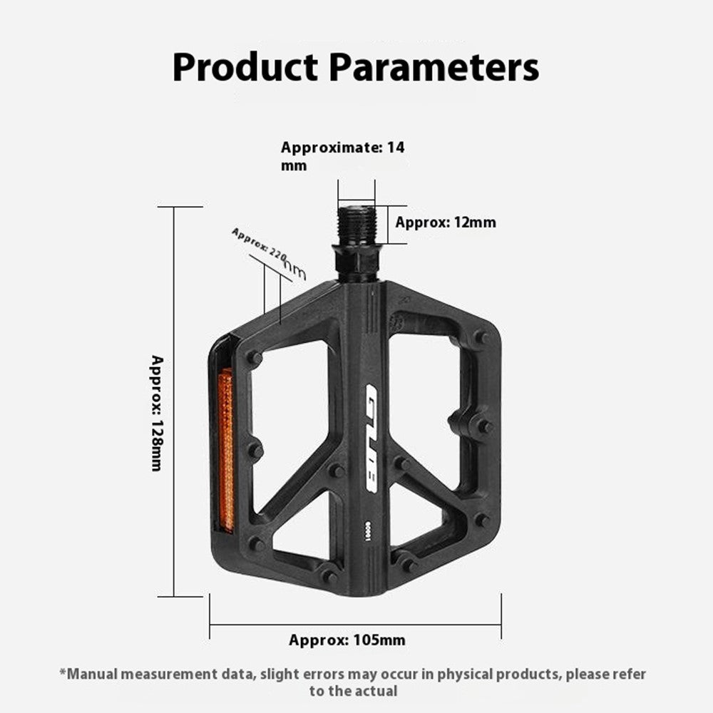 GUB GC001 1 Pair Nylon Pedals for Mountain Road Bike Chromoly Steel Axle Sealed Bearing Anti Slip Bicycle Pedals