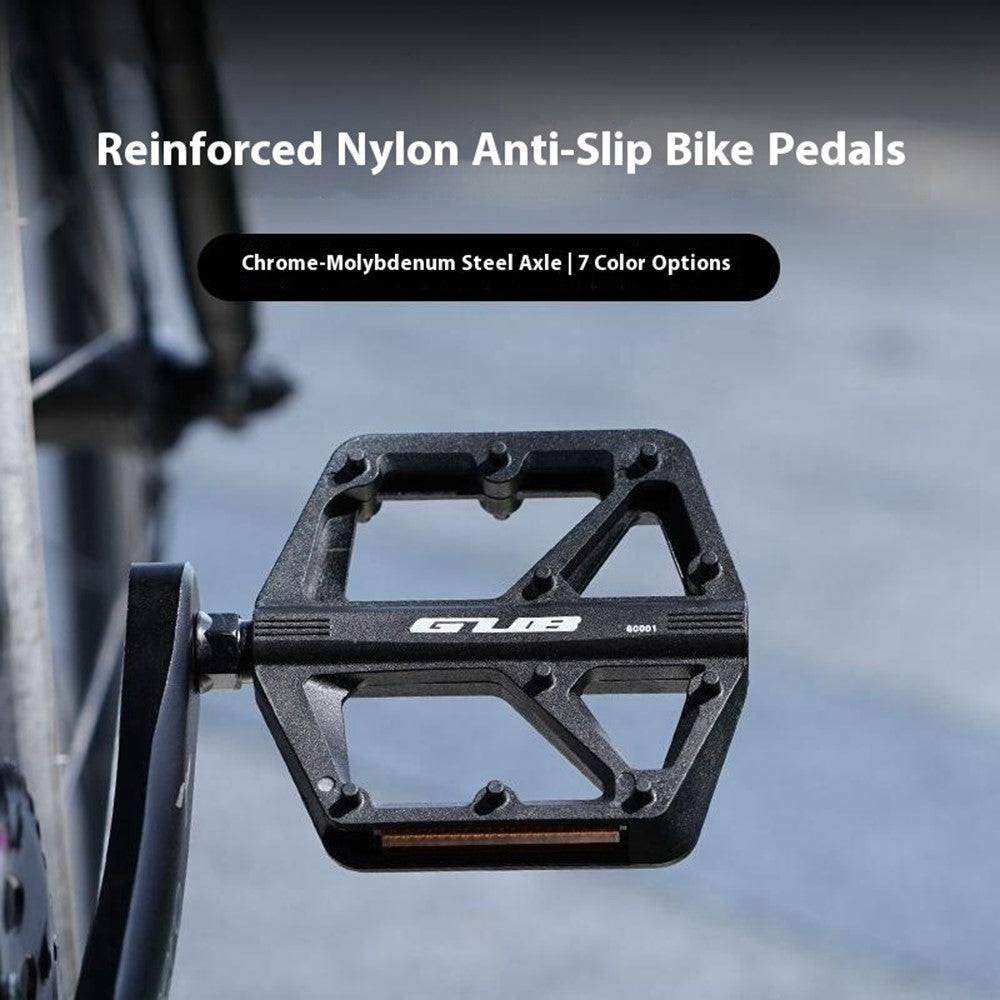 GUB GC001 1 Pair Nylon Pedals for Mountain Road Bike Chromoly Steel Axle Sealed Bearing Anti Slip Bicycle Pedals