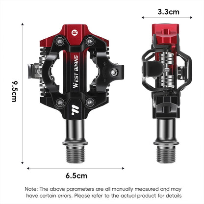 WEST BIKING YP0802148 1 Pair MTB Self Locking Pedals Aluminum Alloy Moutain Bike Pedals Compatible with SPD