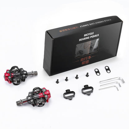 WEST BIKING YP0802148 1 Pair MTB Self Locking Pedals Aluminum Alloy Moutain Bike Pedals Compatible with SPD