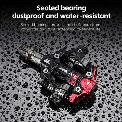 WEST BIKING YP0802148 1 Pair MTB Self Locking Pedals Aluminum Alloy Moutain Bike Pedals Compatible with SPD