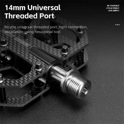 WEST BIKING YP0802147 1 Pair Triple Bearing Pedals for Road Bicycle Anti Slip Carbon Fiber Bike Pedals