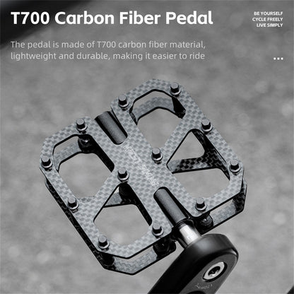 WEST BIKING YP0802147 1 Pair Triple Bearing Pedals for Road Bicycle Anti Slip Carbon Fiber Bike Pedals
